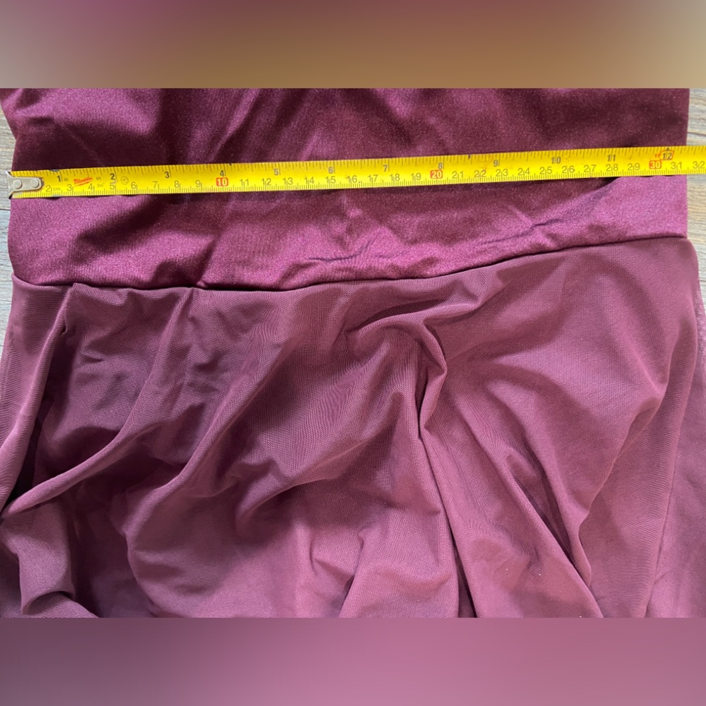 Weissman 14663 Dance Costume A Million Dreams Burgundy Ballet W/ Hair Piece XLC - Picture 11 of 11